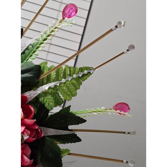 NEW Flower Halo Crown Fuchsia, Floral Headpiece, Handmade - Picture 10 of 10